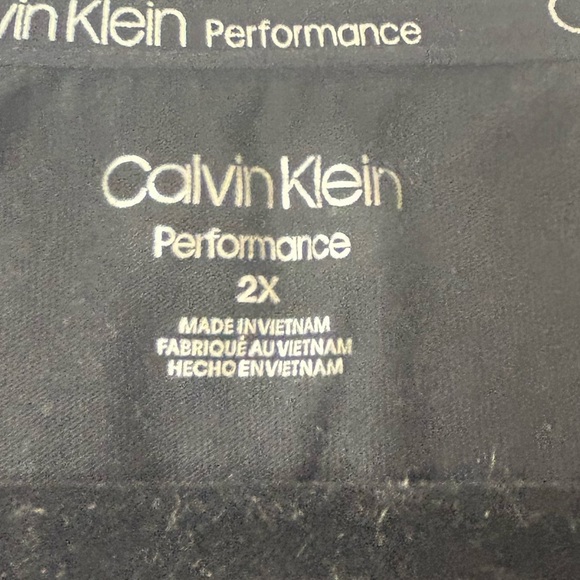 Calvin Klein Performance Black  V-Neck Cotton Tee. Size 2X - Picture 4 of 8